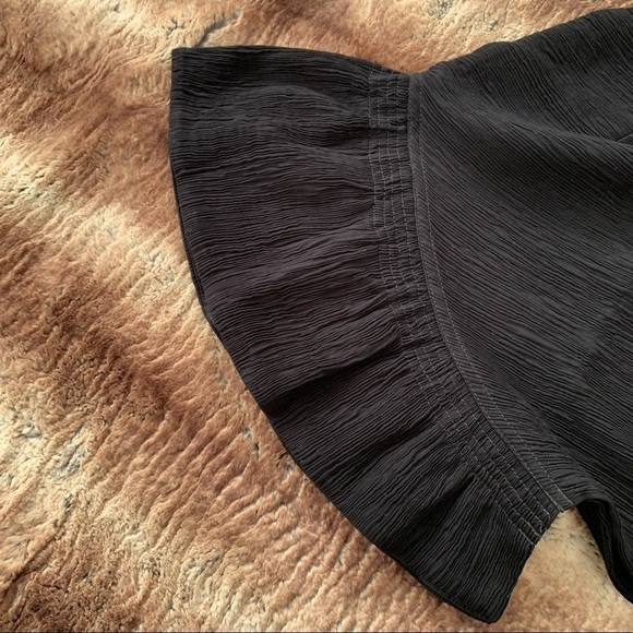 Sandro Black Aoda Asymmetric Ruffled Mini Skirt - Picture 4 of 10